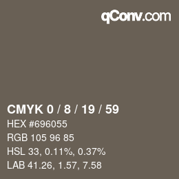 Color code: CMYK 0 / 8 / 19 / 59 | qconv.com