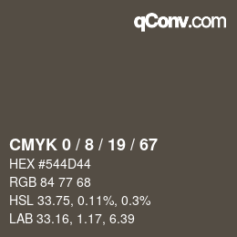 Color code: CMYK 0 / 8 / 19 / 67 | qconv.com