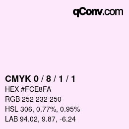 Color code: CMYK 0 / 8 / 1 / 1 | qconv.com