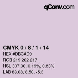 カラーコード: CMYK 0 / 8 / 1 / 14 | qconv.com