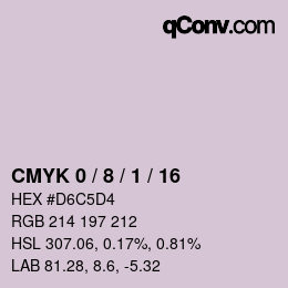 Code couleur: CMYK 0 / 8 / 1 / 16 | qconv.com
