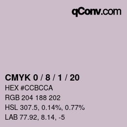 Color code: CMYK 0 / 8 / 1 / 20 | qconv.com