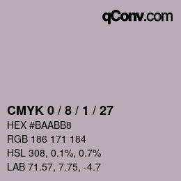 Color code: CMYK 0 / 8 / 1 / 27 | qconv.com