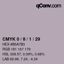 Color code: CMYK 0 / 8 / 1 / 29 | qconv.com