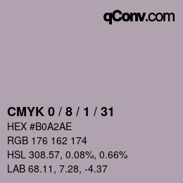 Color code: CMYK 0 / 8 / 1 / 31 | qconv.com