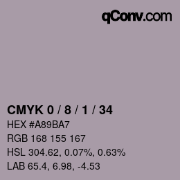 Color code: CMYK 0 / 8 / 1 / 34 | qconv.com