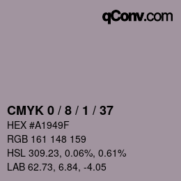 Código de color: CMYK 0 / 8 / 1 / 37 | qconv.com