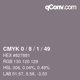 Color code: CMYK 0 / 8 / 1 / 49 | qconv.com