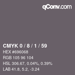 Color code: CMYK 0 / 8 / 1 / 59 | qconv.com