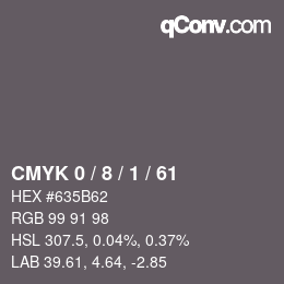 Color code: CMYK 0 / 8 / 1 / 61 | qconv.com