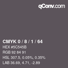 Color code: CMYK 0 / 8 / 1 / 64 | qconv.com