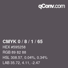 Color code: CMYK 0 / 8 / 1 / 65 | qconv.com