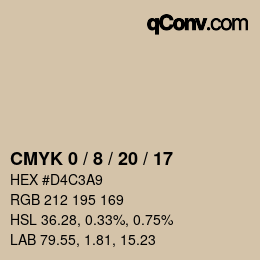 Color code: CMYK 0 / 8 / 20 / 17 | qconv.com