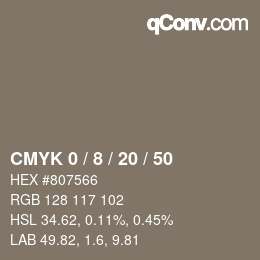 Color code: CMYK 0 / 8 / 20 / 50 | qconv.com