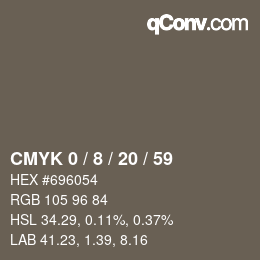 Color code: CMYK 0 / 8 / 20 / 59 | qconv.com