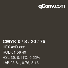 Color code: CMYK 0 / 8 / 20 / 76 | qconv.com