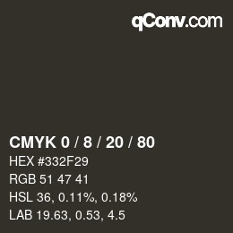 Color code: CMYK 0 / 8 / 20 / 80 | qconv.com