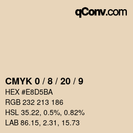 カラーコード: CMYK 0 / 8 / 20 / 9 | qconv.com