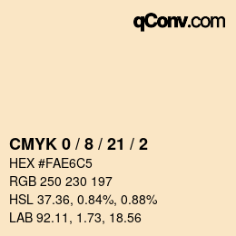 Color code: CMYK 0 / 8 / 21 / 2 | qconv.com