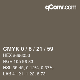 Color code: CMYK 0 / 8 / 21 / 59 | qconv.com