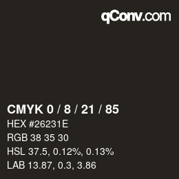 Color code: CMYK 0 / 8 / 21 / 85 | qconv.com