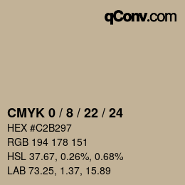Color code: CMYK 0 / 8 / 22 / 24 | qconv.com