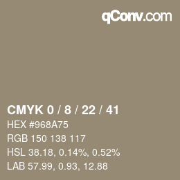 Color code: CMYK 0 / 8 / 22 / 41 | qconv.com