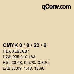 Color code: CMYK 0 / 8 / 22 / 8 | qconv.com