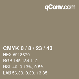 Color code: CMYK 0 / 8 / 23 / 43 | qconv.com