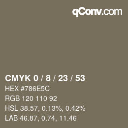 Color code: CMYK 0 / 8 / 23 / 53 | qconv.com