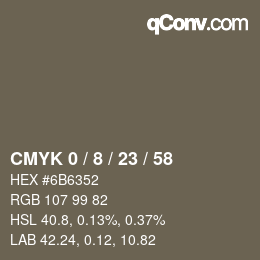 Color code: CMYK 0 / 8 / 23 / 58 | qconv.com