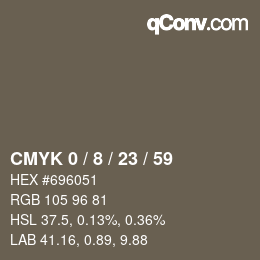 Color code: CMYK 0 / 8 / 23 / 59 | qconv.com