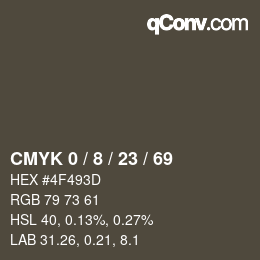 Color code: CMYK 0 / 8 / 23 / 69 | qconv.com