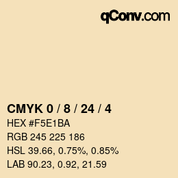 カラーコード: CMYK 0 / 8 / 24 / 4 | qconv.com