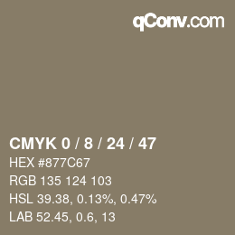 Color code: CMYK 0 / 8 / 24 / 47 | qconv.com