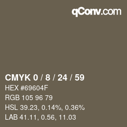 Farbcode: CMYK 0 / 8 / 24 / 59 | qconv.com