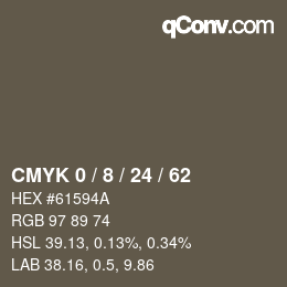 Color code: CMYK 0 / 8 / 24 / 62 | qconv.com