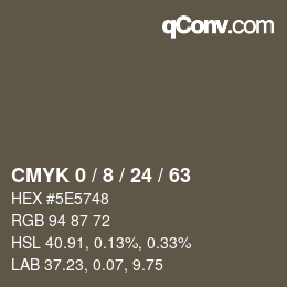 Color code: CMYK 0 / 8 / 24 / 63 | qconv.com