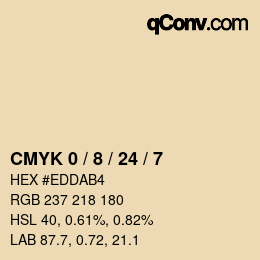 Código de color: CMYK 0 / 8 / 24 / 7 | qconv.com