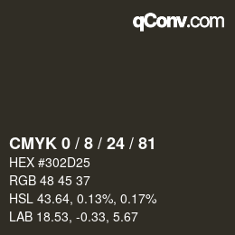 Color code: CMYK 0 / 8 / 24 / 81 | qconv.com