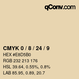 Farbcode: CMYK 0 / 8 / 24 / 9 | qconv.com