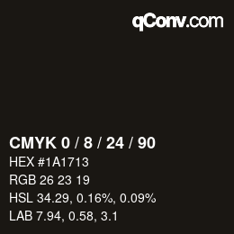 Color code: CMYK 0 / 8 / 24 / 90 | qconv.com