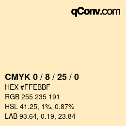 Color code: CMYK 0 / 8 / 25 / 0 | qconv.com