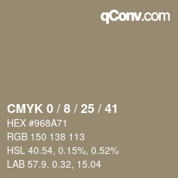 Color code: CMYK 0 / 8 / 25 / 41 | qconv.com