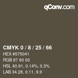 Color code: CMYK 0 / 8 / 25 / 66 | qconv.com