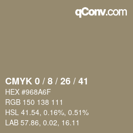 Color code: CMYK 0 / 8 / 26 / 41 | qconv.com