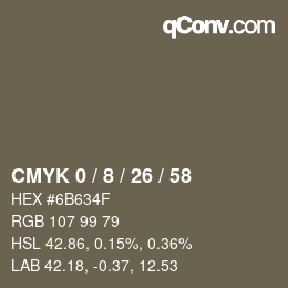 Color code: CMYK 0 / 8 / 26 / 58 | qconv.com