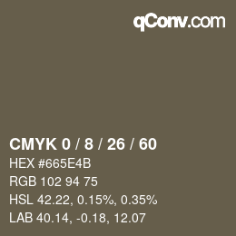 Color code: CMYK 0 / 8 / 26 / 60 | qconv.com