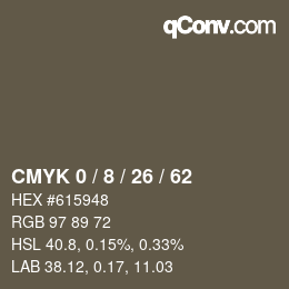 Color code: CMYK 0 / 8 / 26 / 62 | qconv.com