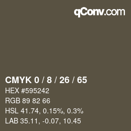 Color code: CMYK 0 / 8 / 26 / 65 | qconv.com